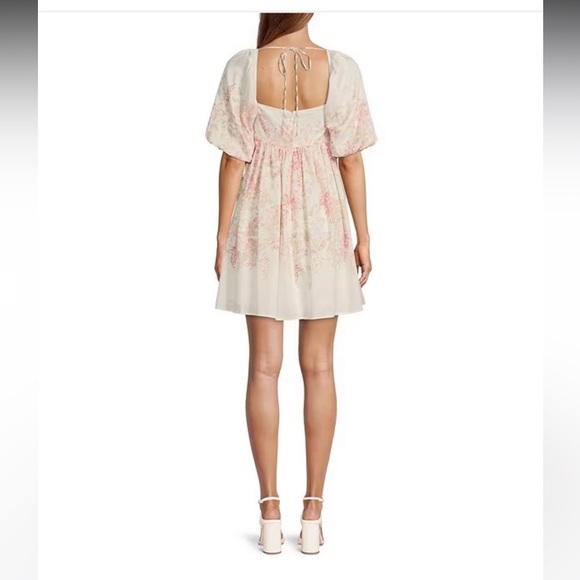 NWT ANTONIO MELANI Karyna Square Neck Puff Sleeve Floral Print Dress - Picture 2 of 6